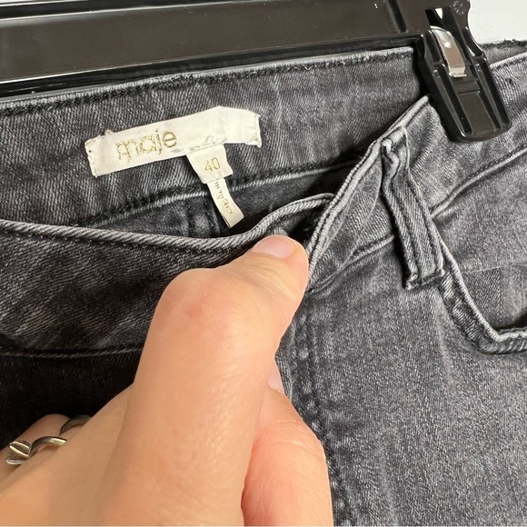 MAJE Faded Black High Rise Jeans - Picture 5 of 7